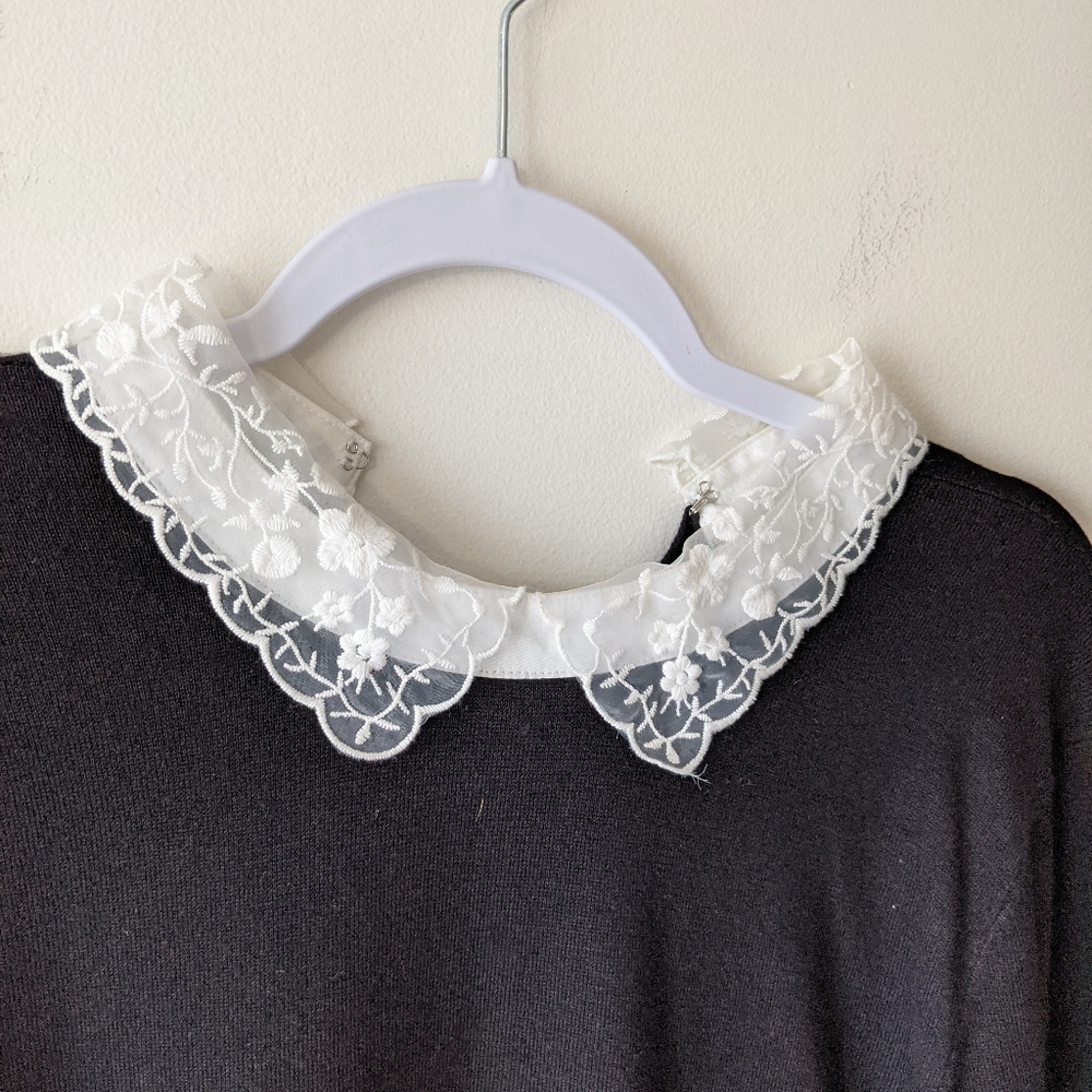 Lace Embroidery Dress Sweater